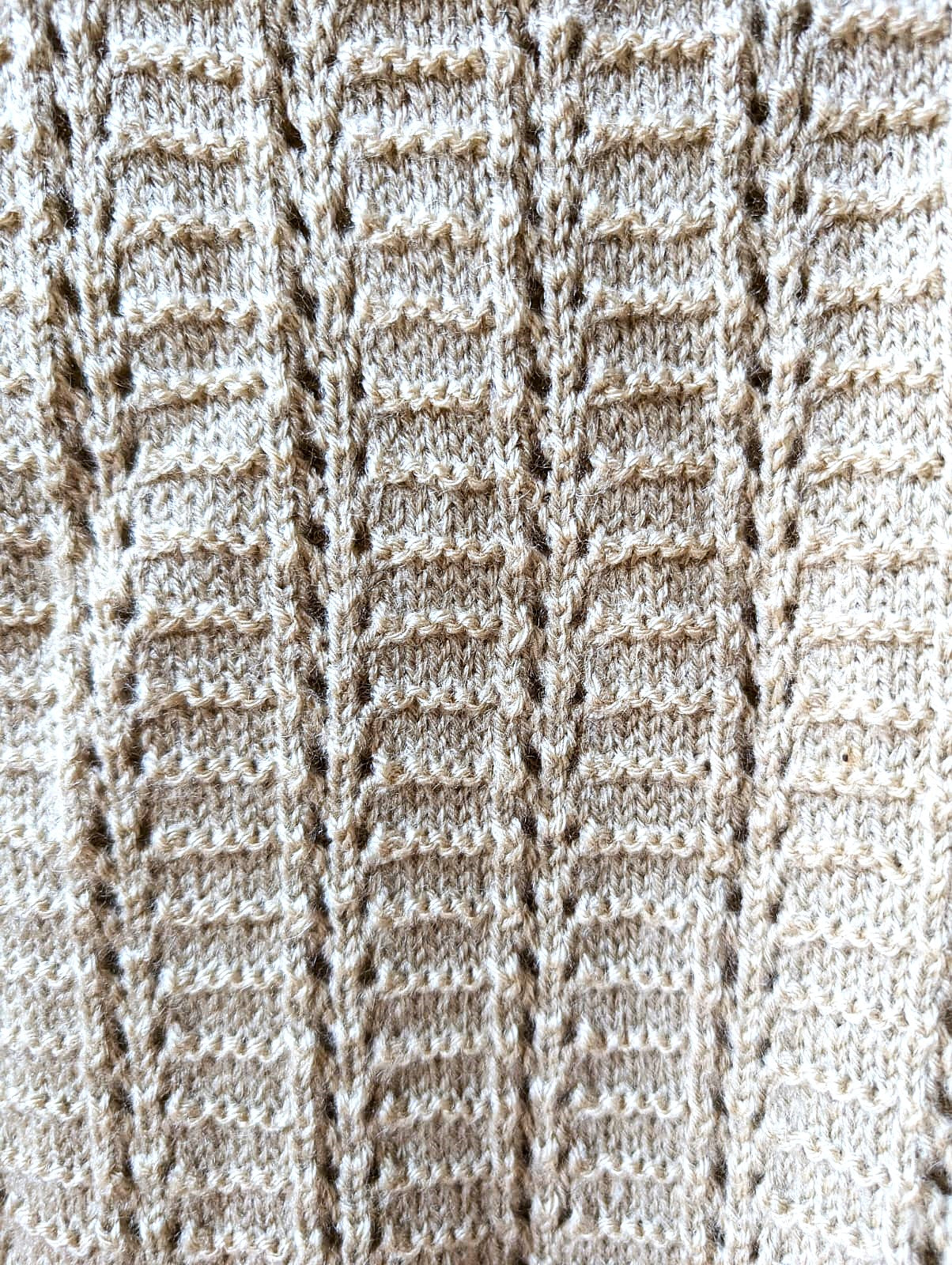 Light Beige Turtleneck Knit Sweater