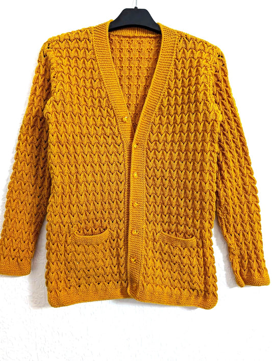 Mustard Yellow Knit Cardigan