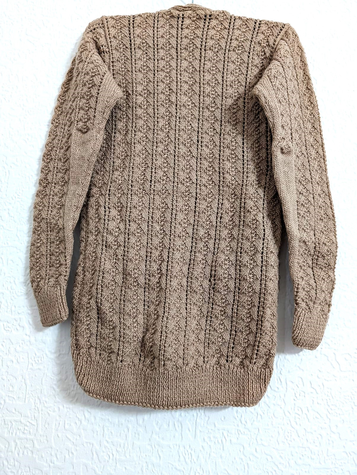 Charming Camel Cable Knit Cardigan