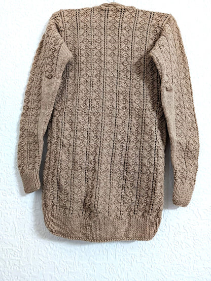 Charming Camel Cable Knit Cardigan