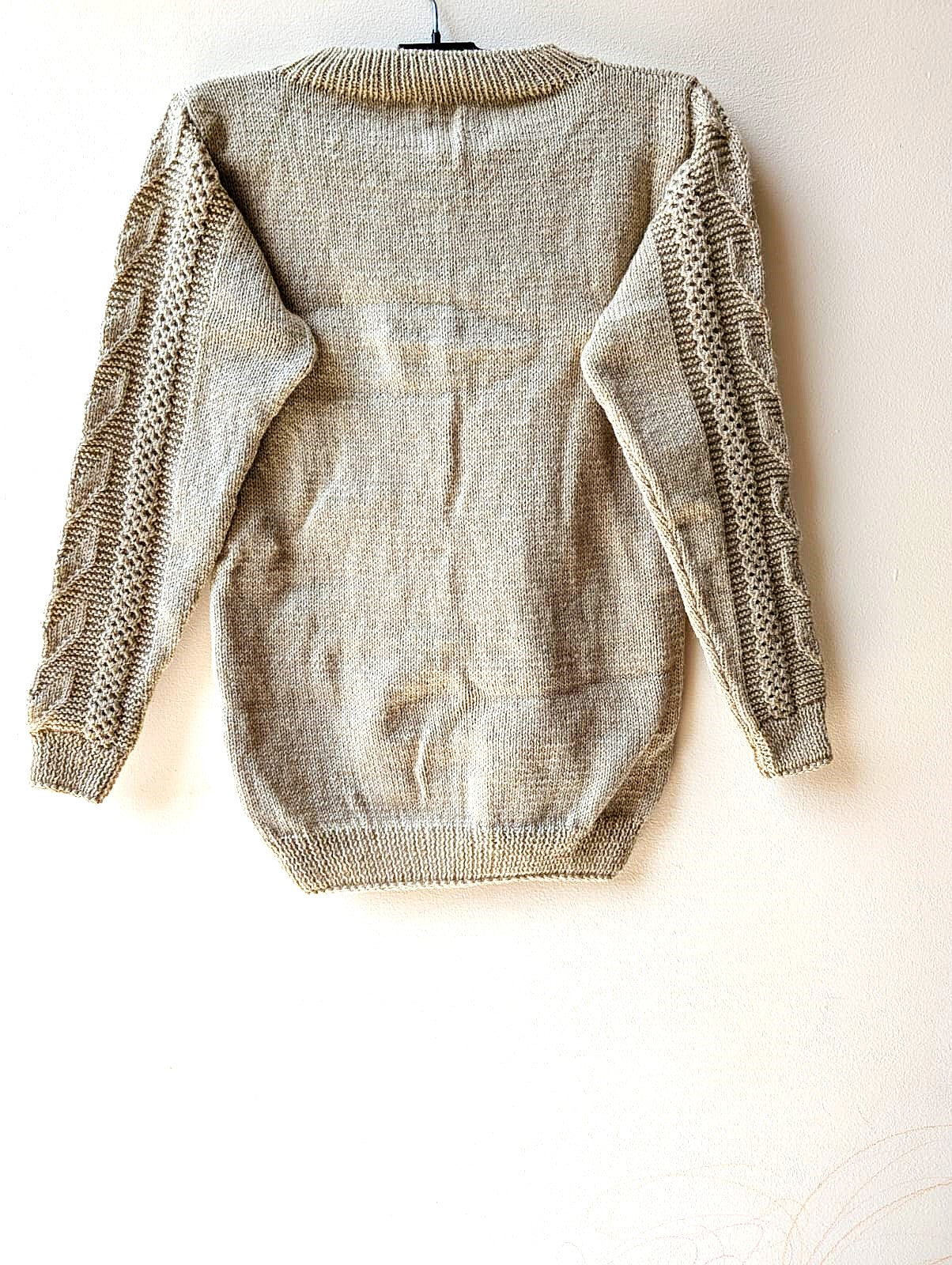 Beige Cable Knit Sweater