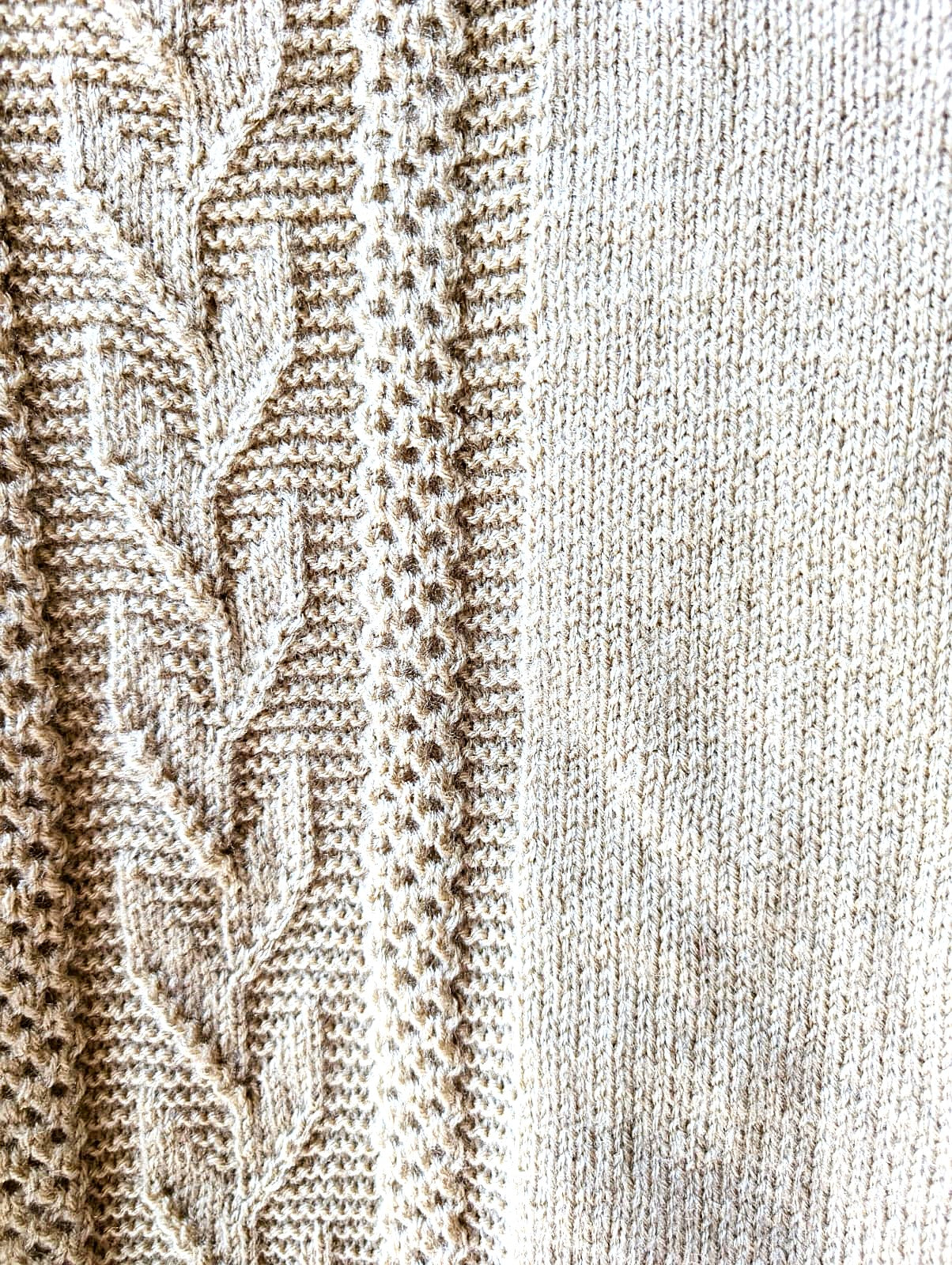 Beige Cable Knit Sweater