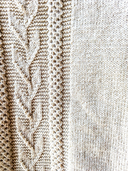 Beige Cable Knit Sweater